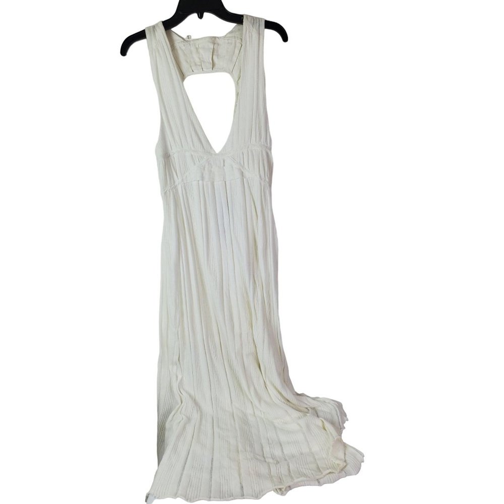 Free People Cream Maxi Dress with Keyhole Back